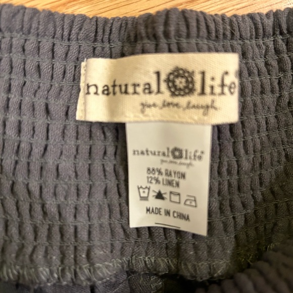 NATURAL LIFE Charcoal linen blend pants - Picture 4 of 6